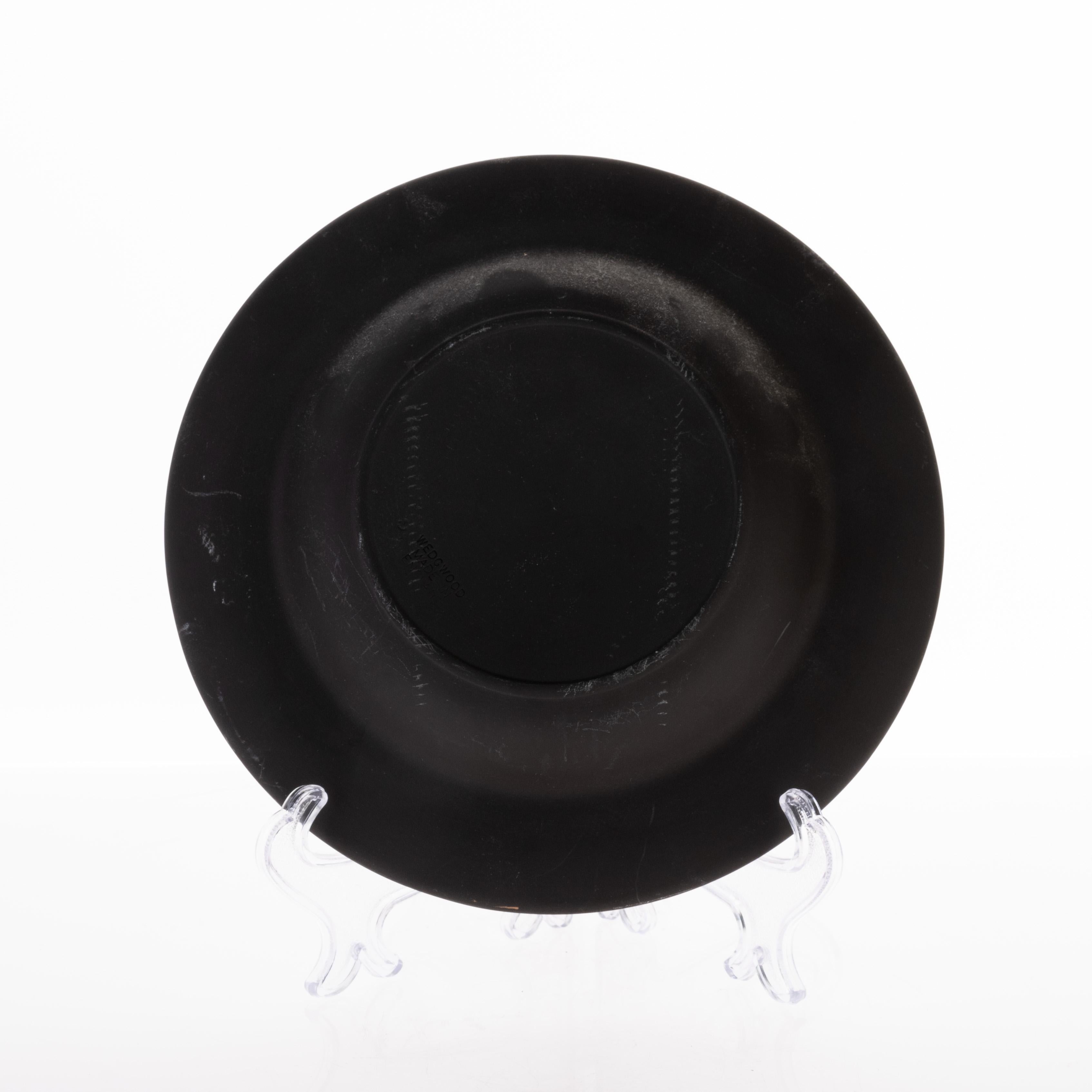 Porcelaine Assiette d'armoiries Wedgwood Black Basalt Jasper City of London en vente