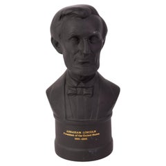 Vintage Wedgwood Black Basalt Jasperware American President Abraham Lincoln Bust