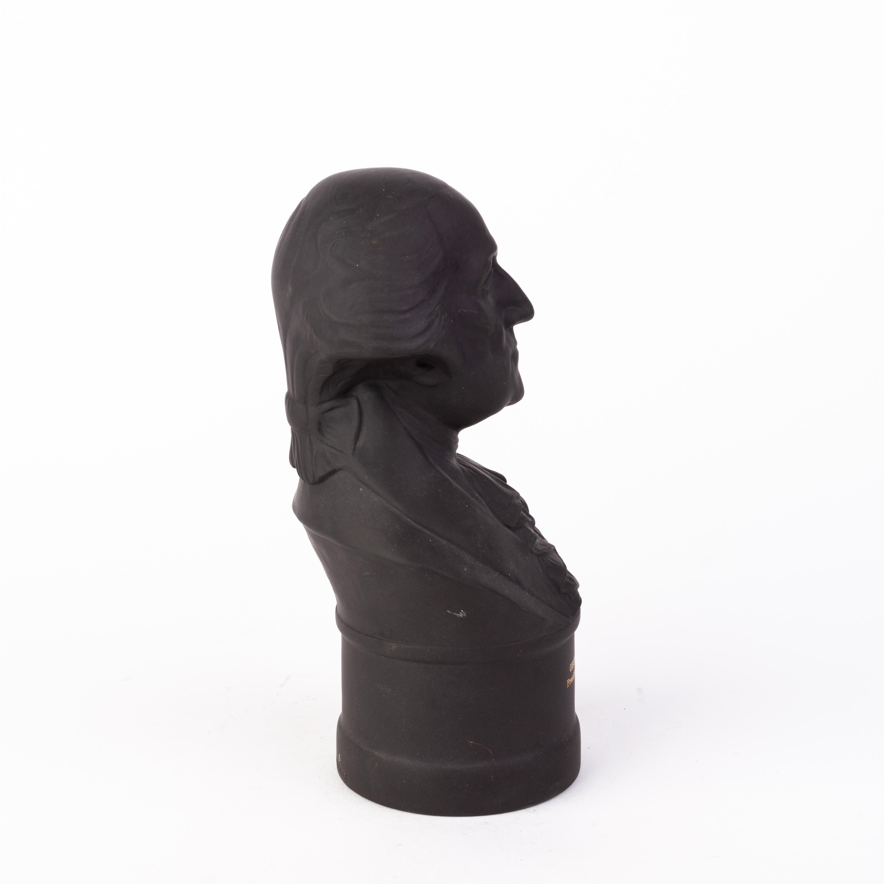 Busto del presidente estadounidense George Washington, de Wedgwood, en jaspe de basalto negro en Bueno estado para la venta en Nottingham, GB