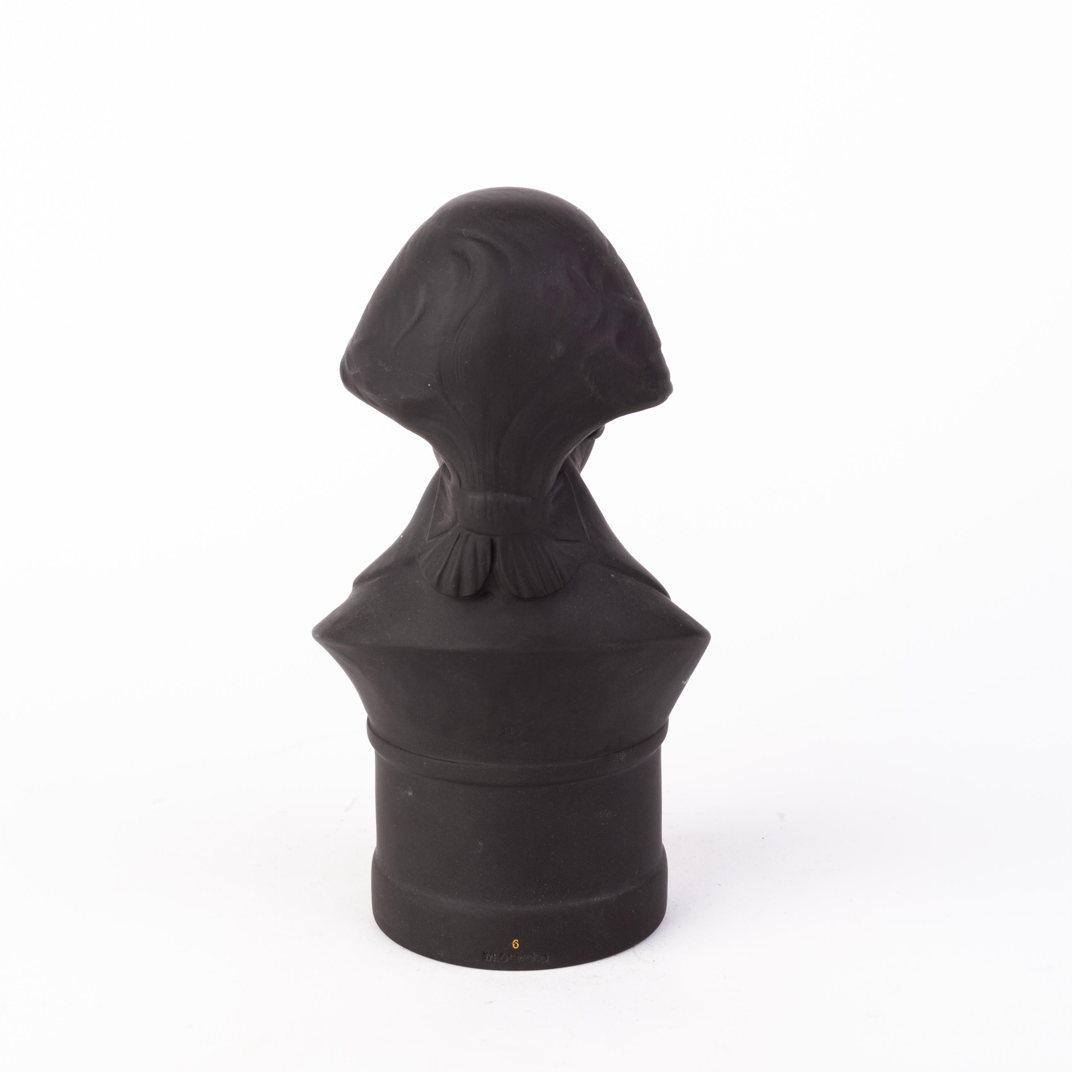 Busto del presidente estadounidense George Washington, de Wedgwood, en jaspe de basalto negro siglo XX en venta