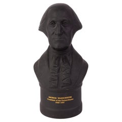 Wedgwood Buste en basalte noir en faïence du Président américain George Washington
