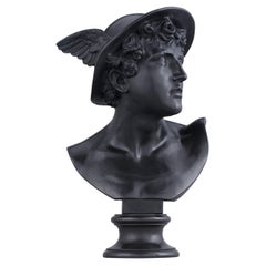 Wedgwood Black Basalt Library Bust of Mercury