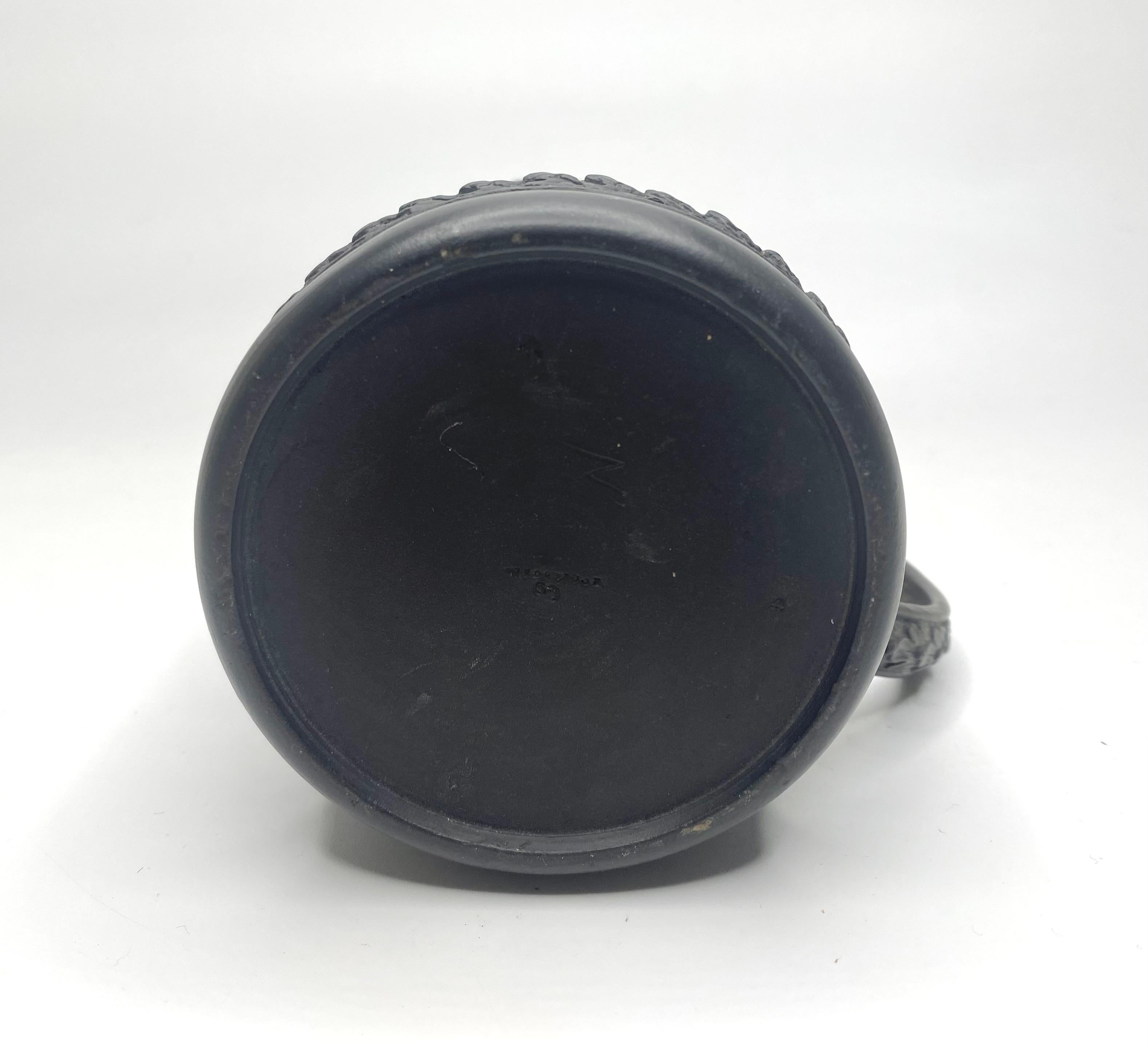 Pottery Wedgwood black basalt mug, silver mounted, 1808.
