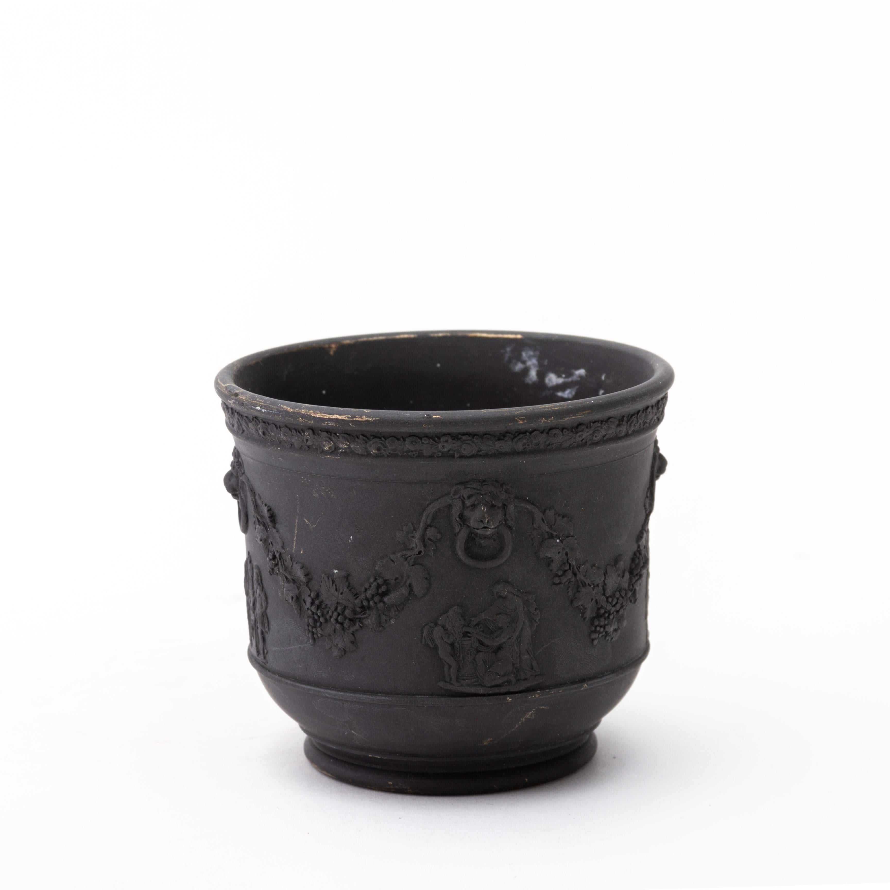Wedgwood Jardinière néoclassique en basalte noir 19e siècle Bon état - En vente à Nottingham, GB