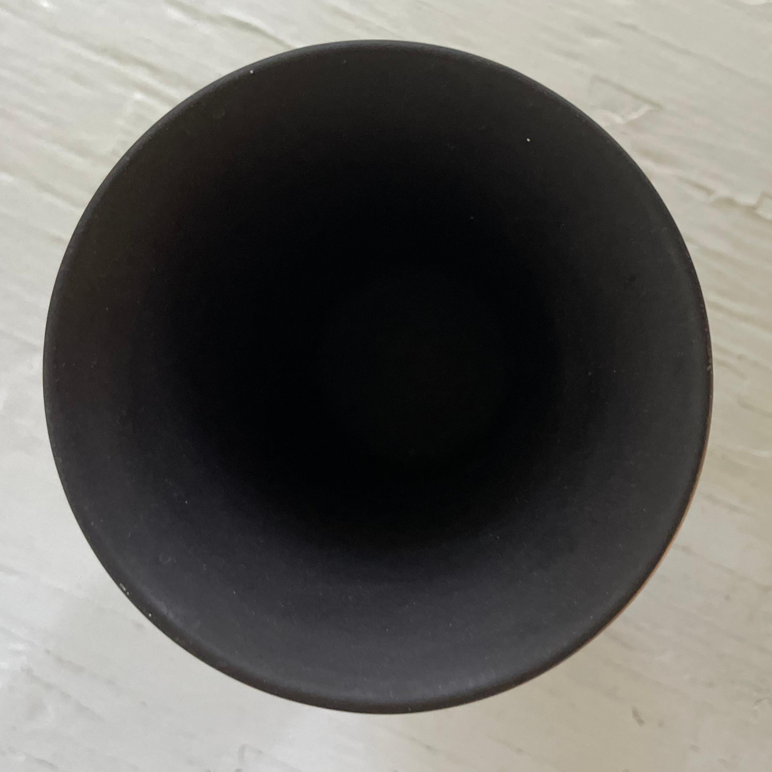 English Wedgwood Black Basalt Neoclassical Shape Bud Vase / Beaker