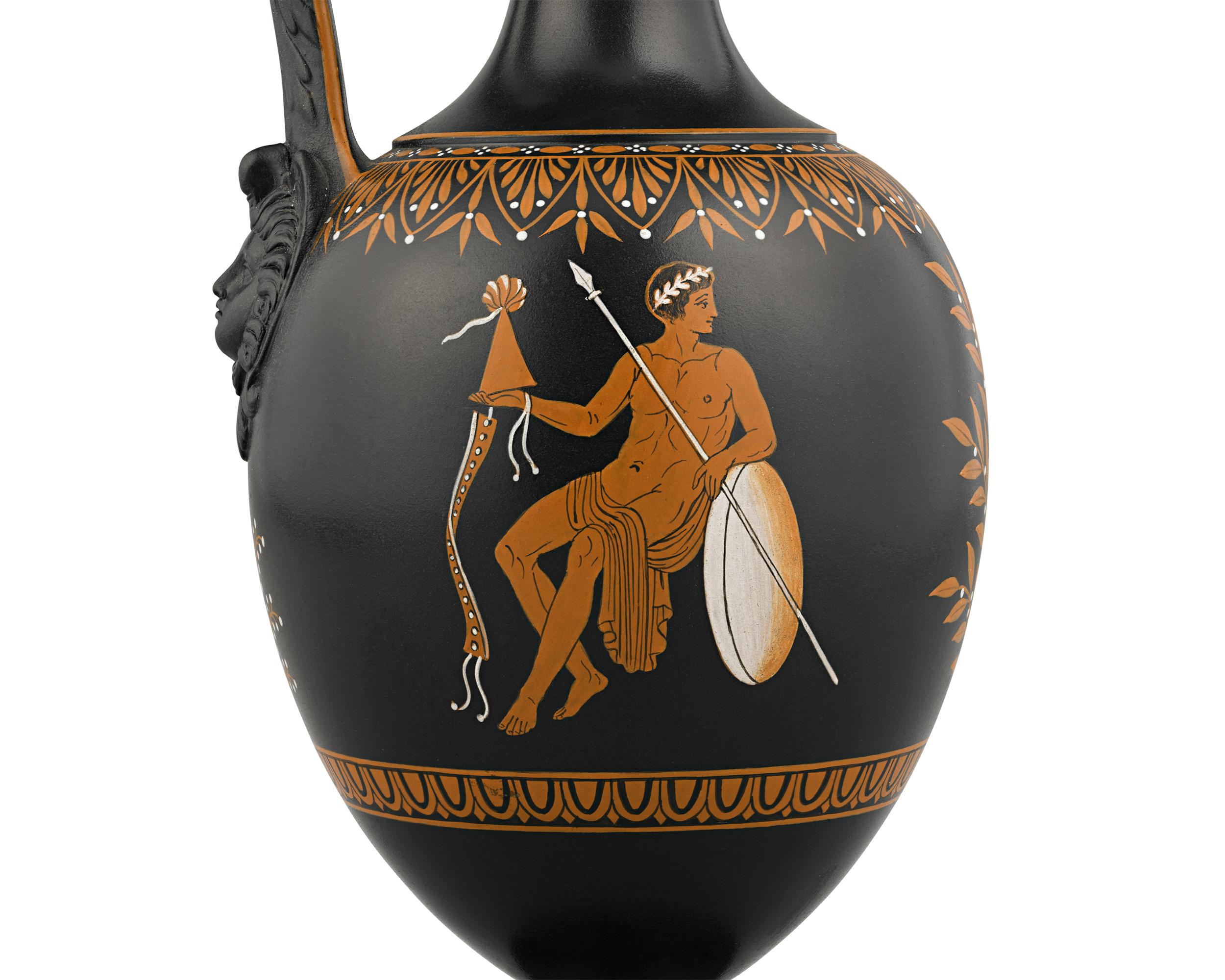 English Wedgwood Black Basalt Oenochoe