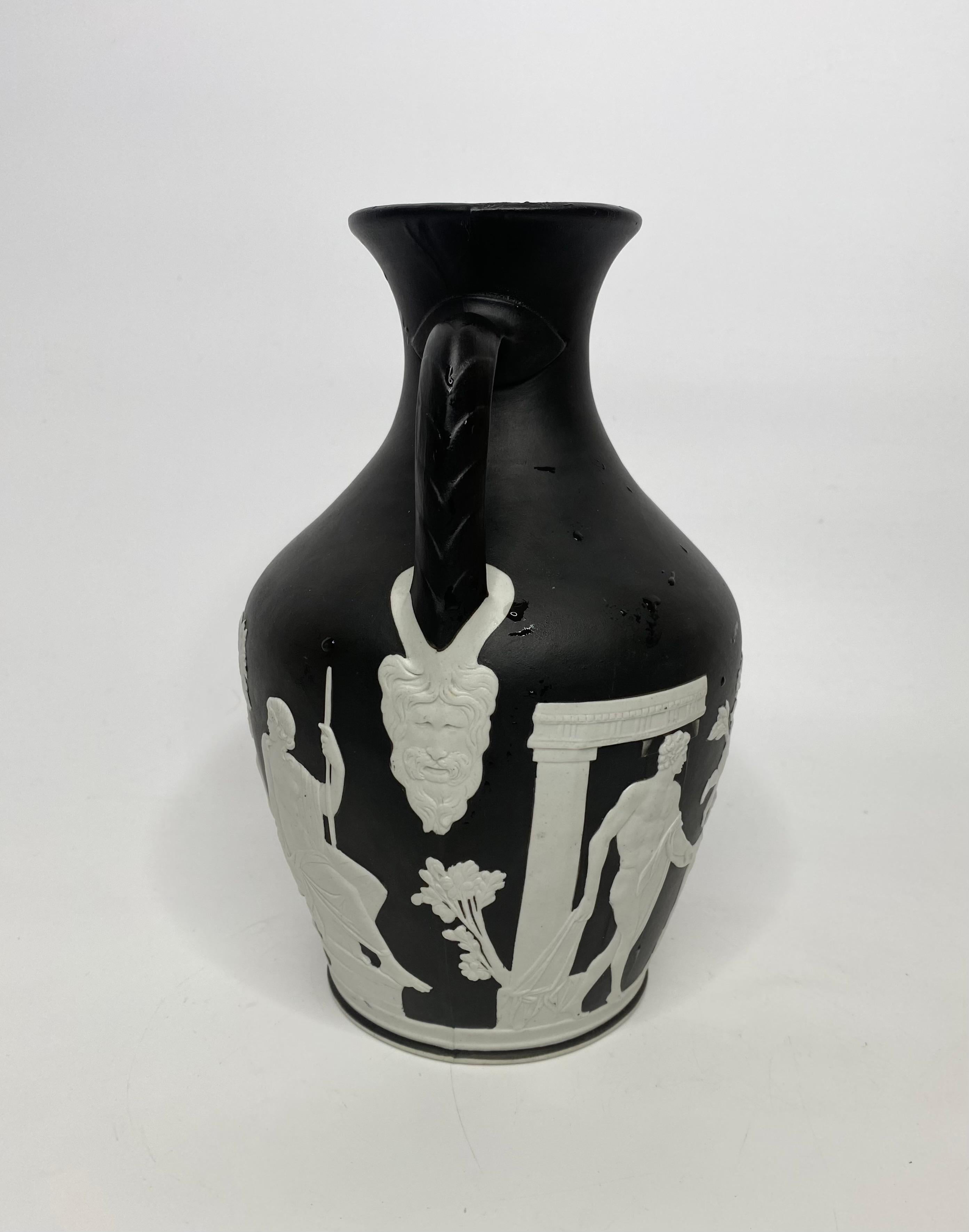 English Wedgwood black basalt ‘Portland vase’, c. 1850.