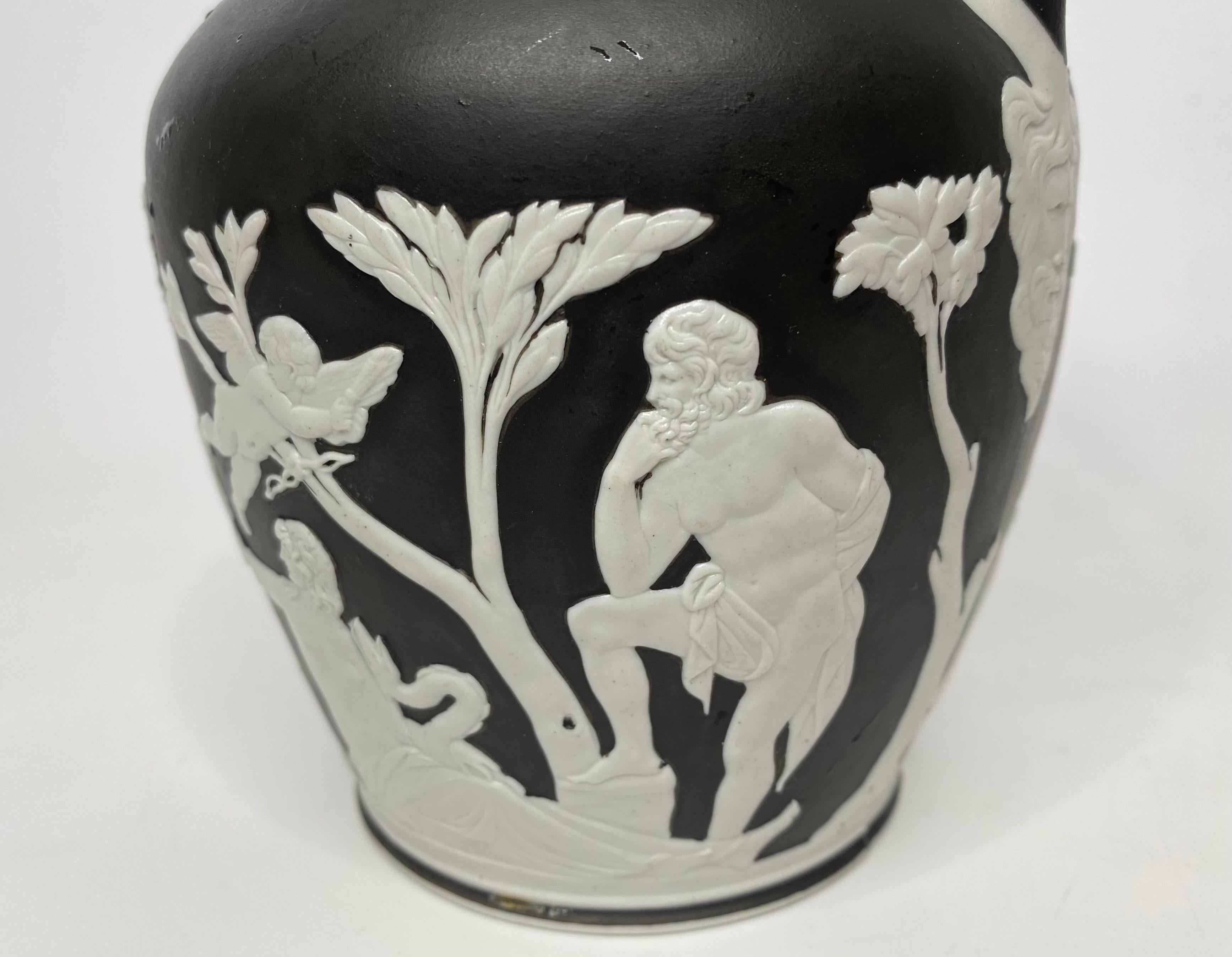 Fired Wedgwood black basalt ‘Portland vase’, c. 1850.