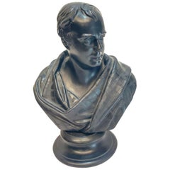 Wedgwood Black Basalt Pottery Bust Sculpture, Walter Scott