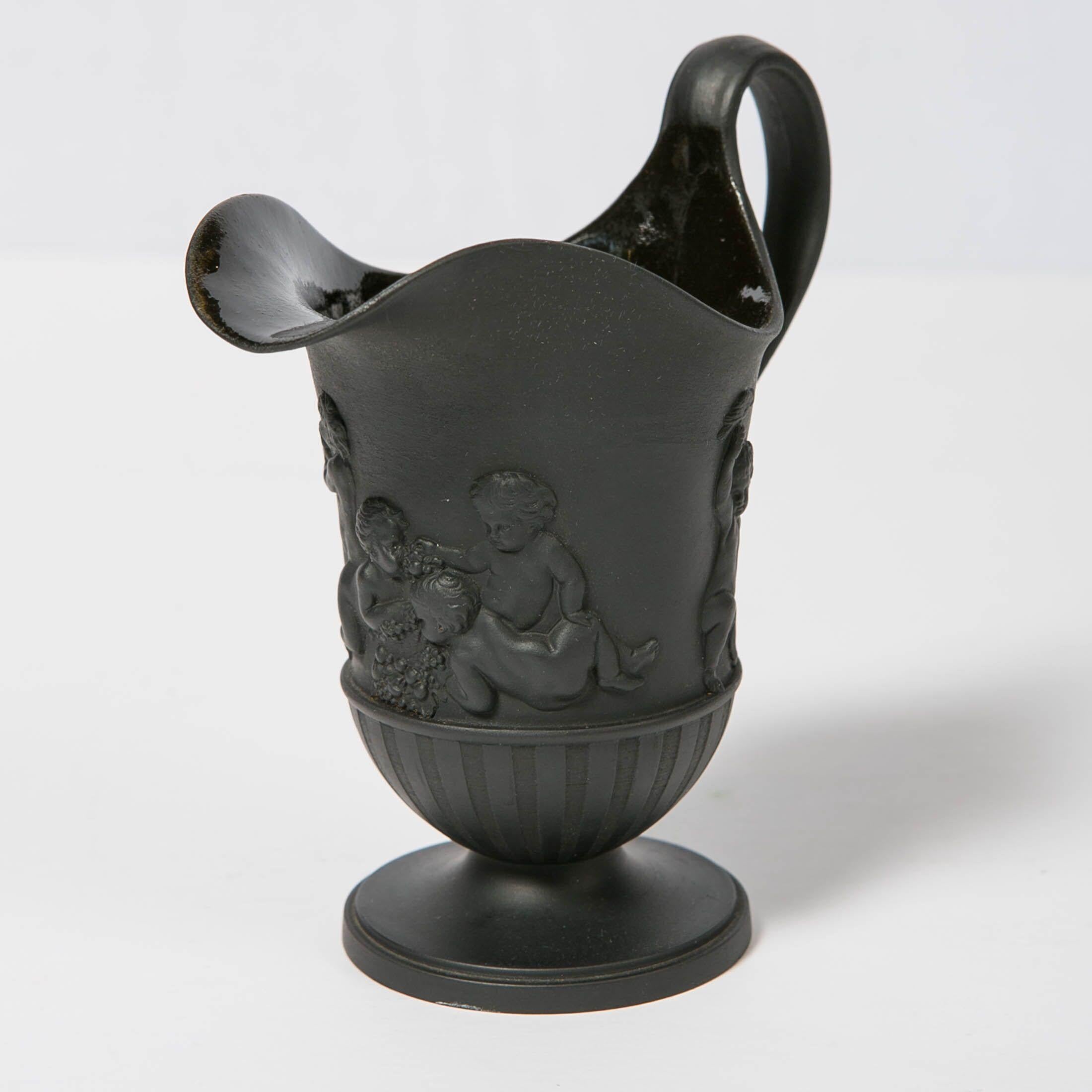 Neoclassical Wedgwood Black Basalt Small Pitcher Made, 18th Century, circa 1785