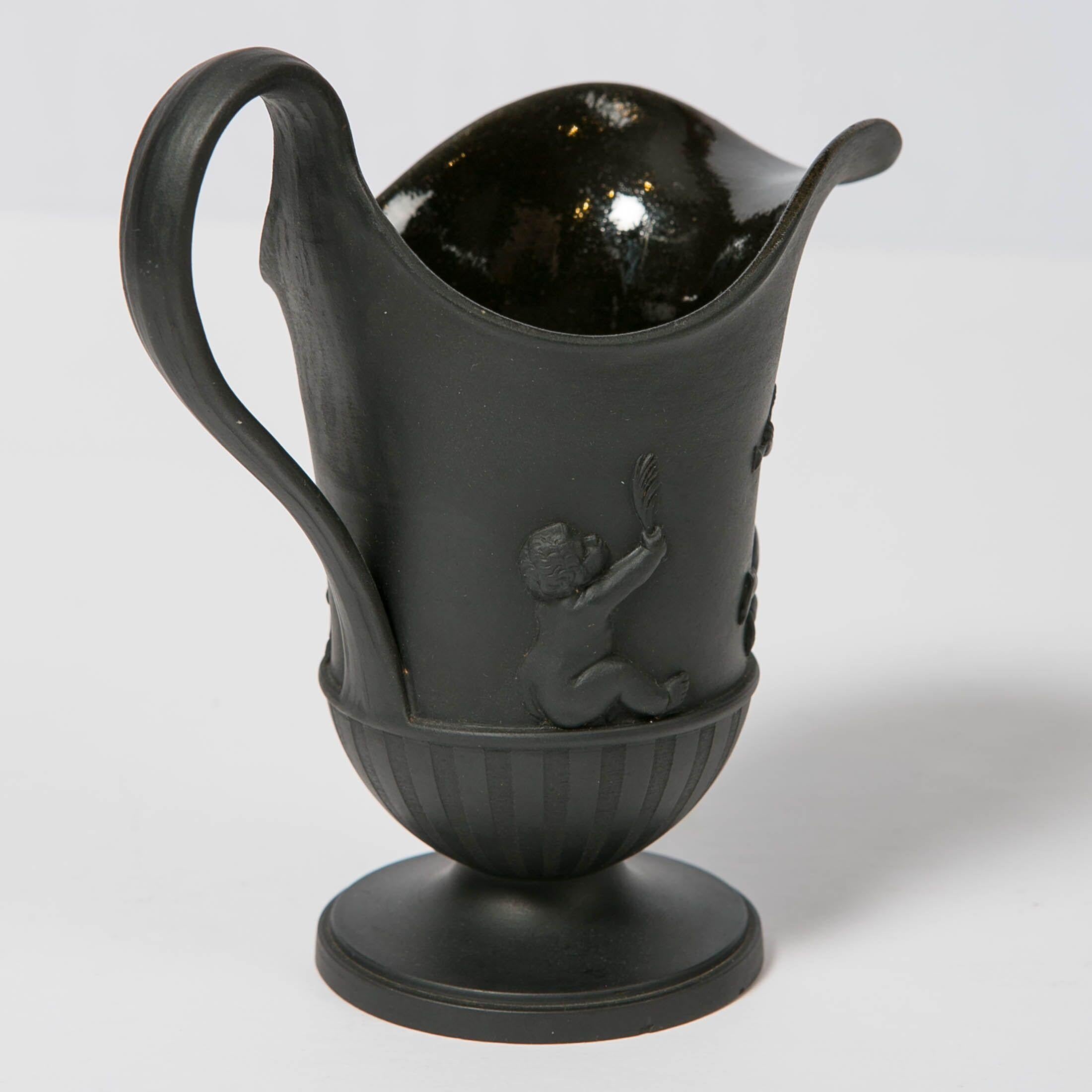 Wedgwood Black Basalt Small Pitcher Made, 18th Century, circa 1785 In Excellent Condition In Katonah, NY