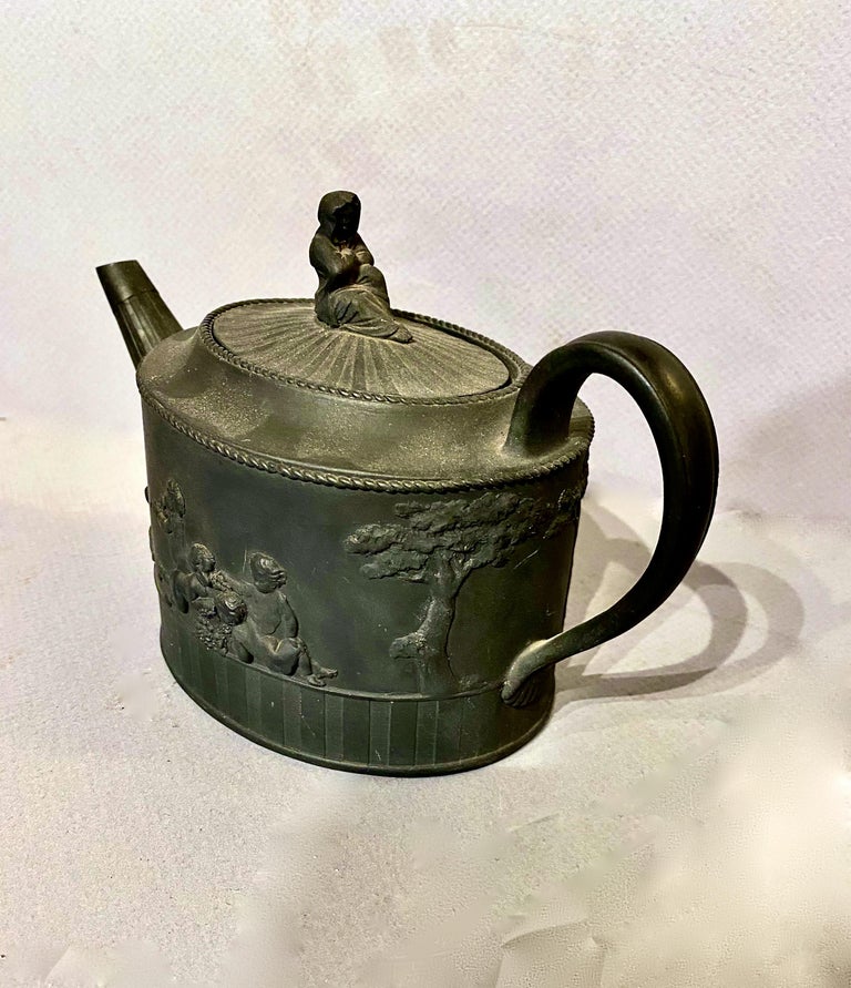 Wedgwood Black Basalt Teapot For Sale at 1stDibs
