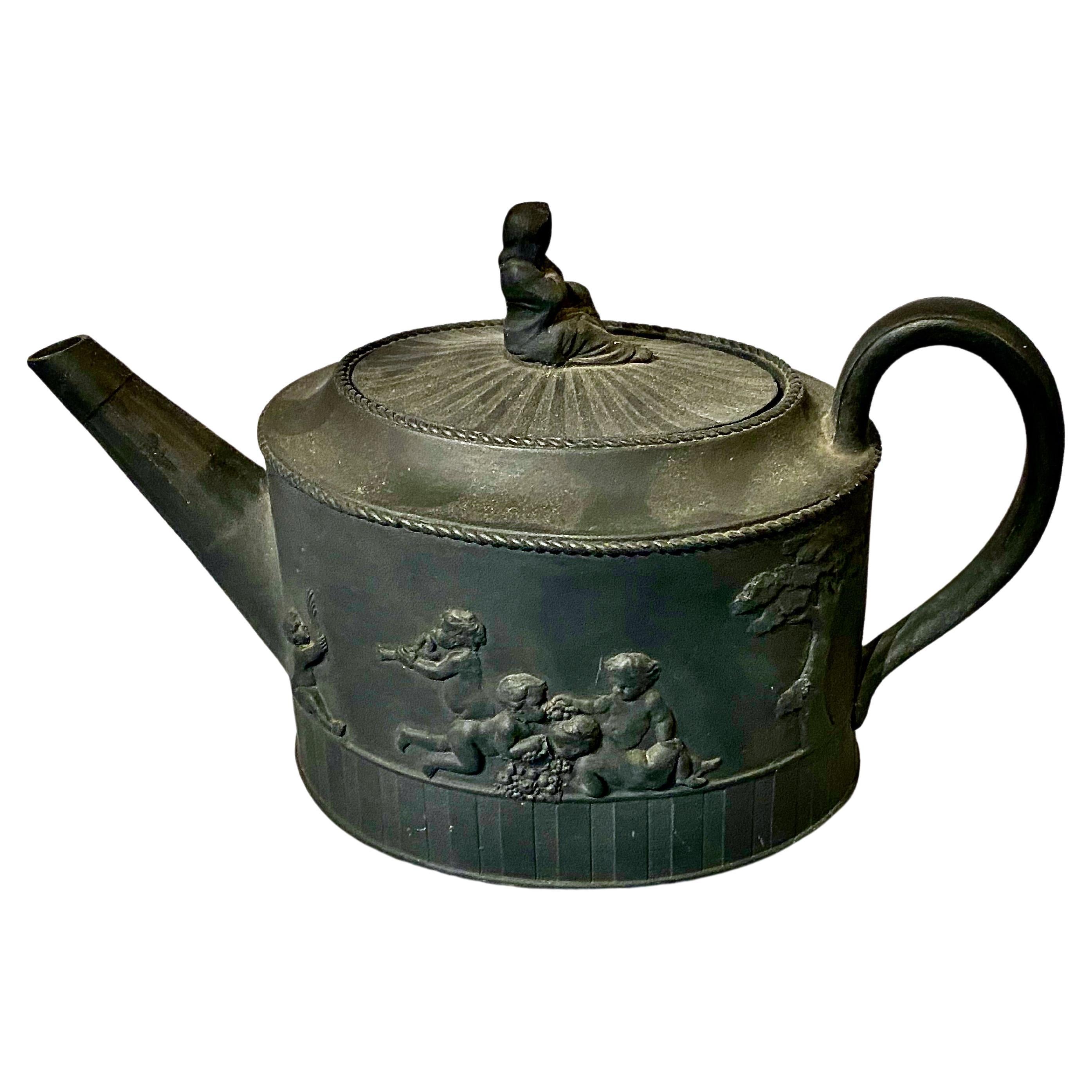 Wedgwood Black Basalt Teapot For Sale