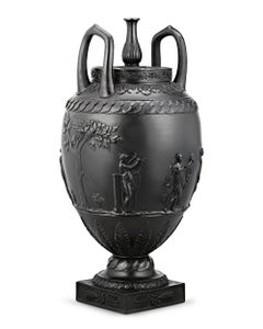 Wedgwood Black Basalt Two-Handled Urn