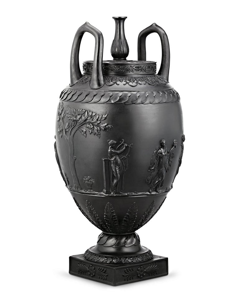 Wedgwood Black Basalt TwoHandled Urn For Sale at 1stDibs