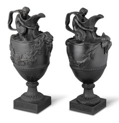 Wedgwood Black Basalt Water and Wine Ewers