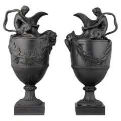 Aguamaniles y Vinajeras Wedgwood de Basalto Negro