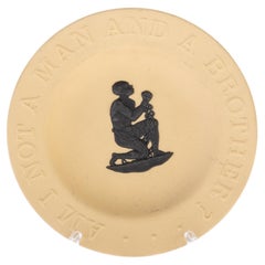 Wedgwood Black Cane Jasper "Am I Not a Man and a Brother?" Plate Dish