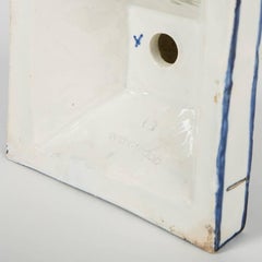 Wedgwood Blue and White Candlesticks with Neoclassical Design