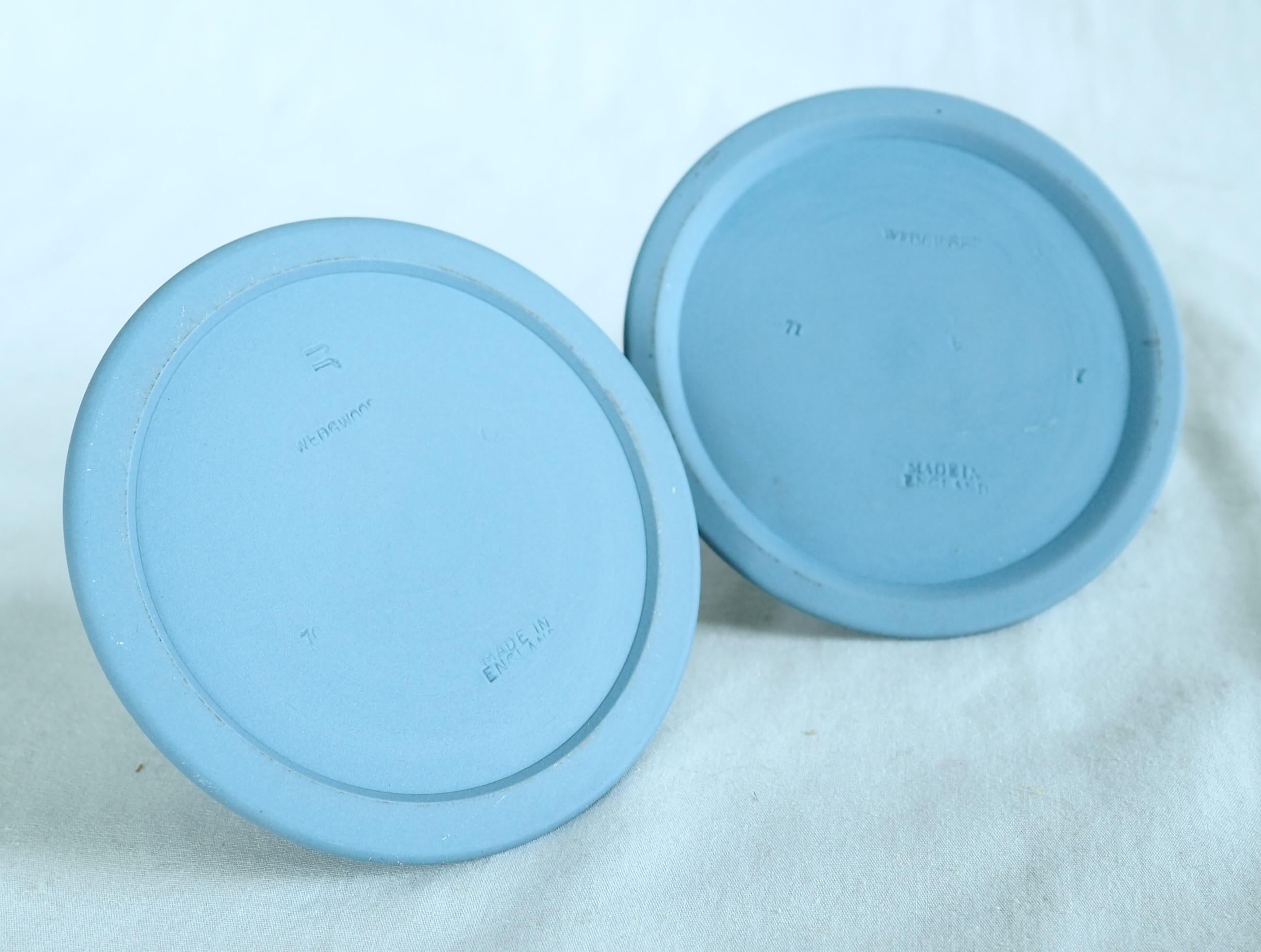 Ceramica Portacandele Wedgwood in diaspro blu e bianco in vendita