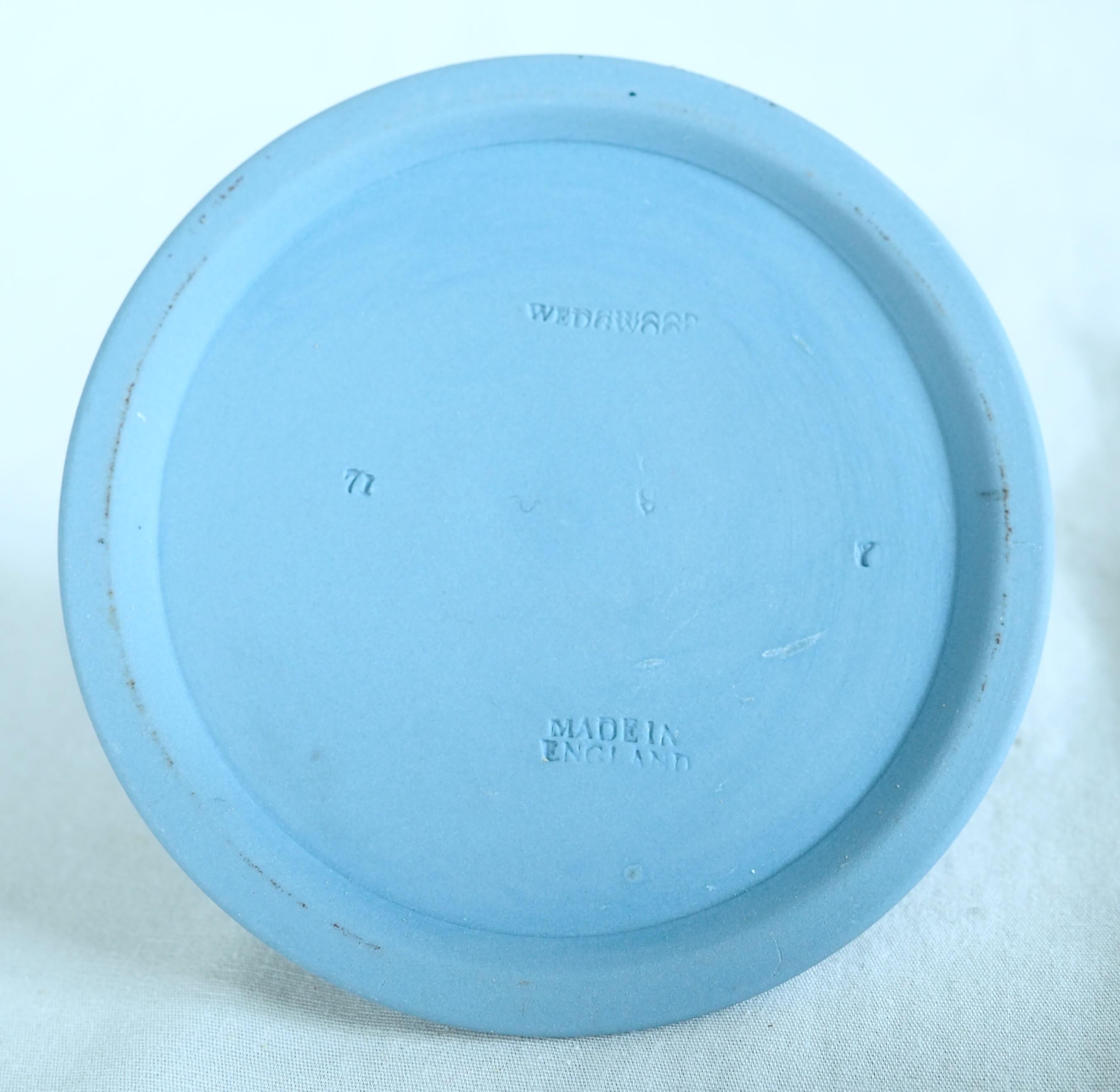 Portacandele Wedgwood in diaspro blu e bianco in vendita 2