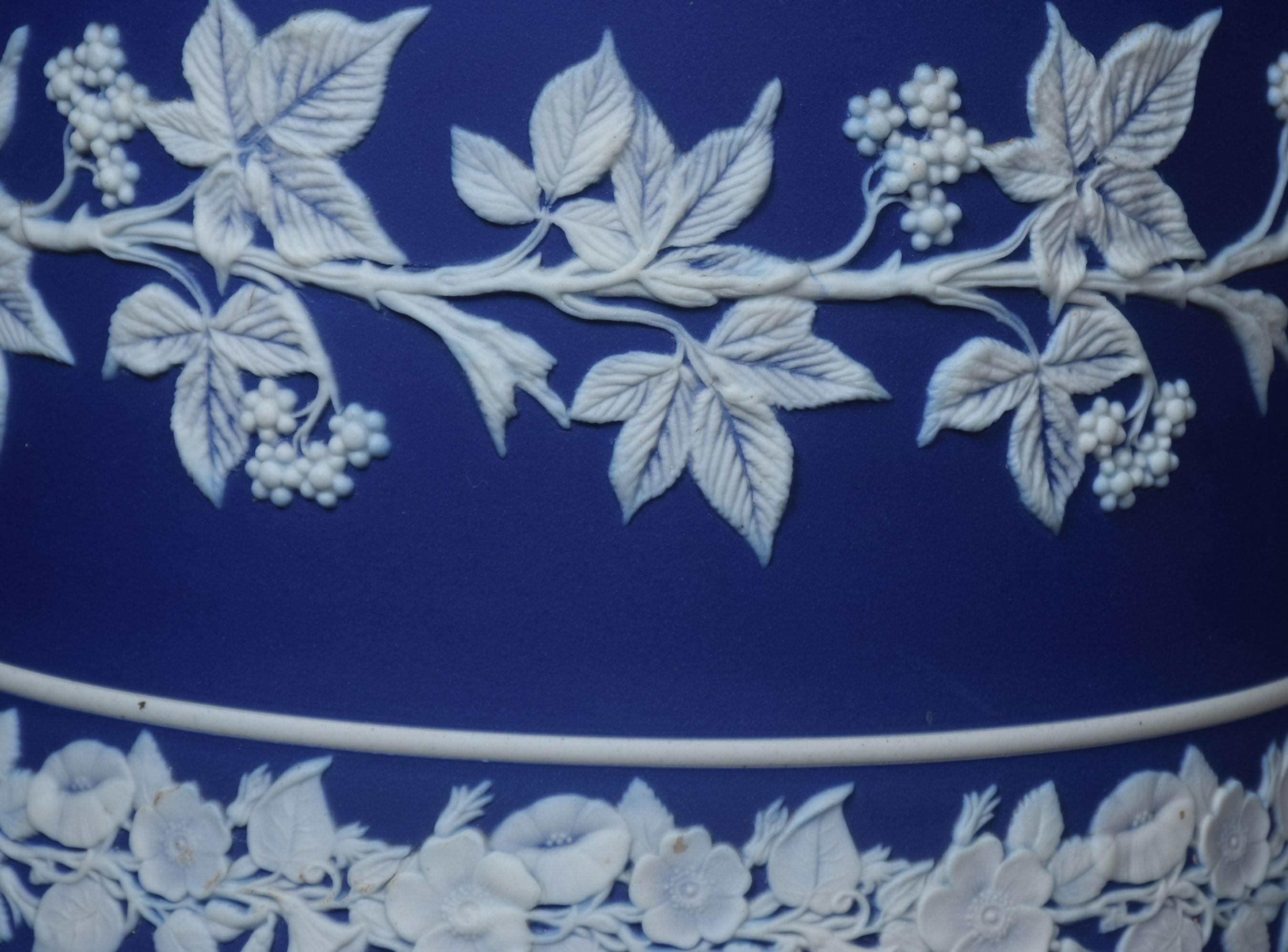 Wedgwood Blue and White Jasperware Cheese Dish In Good Condition In Cheshire, GB