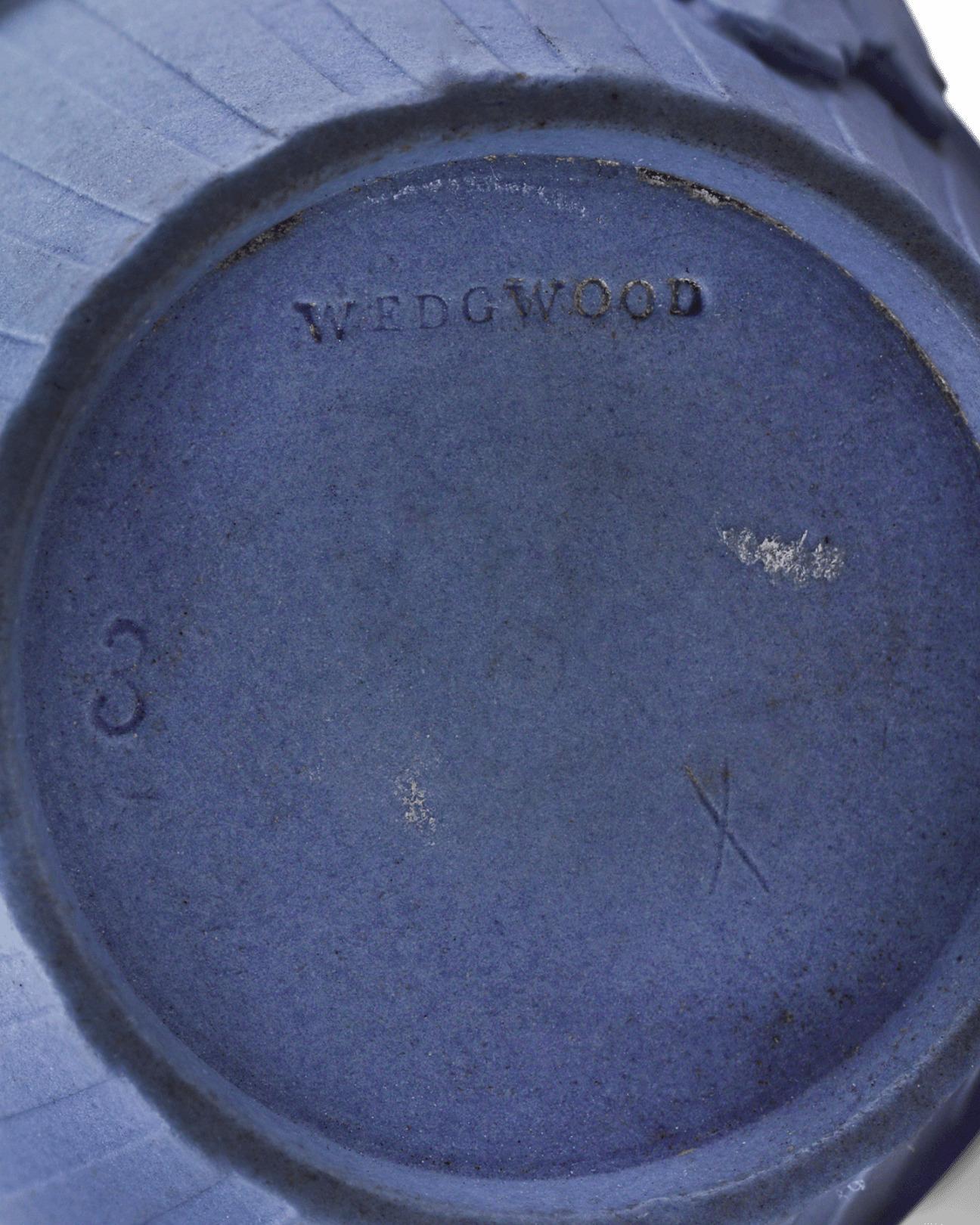 Neoclassical Wedgwood Blue and White Jasperware Creamer Jug