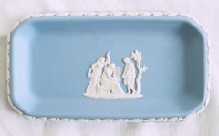 Bandeja para joyas de jaspeware azul y blanco de Wedgwood