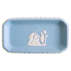 Wedgwood blue and white jasperware jewelry tray