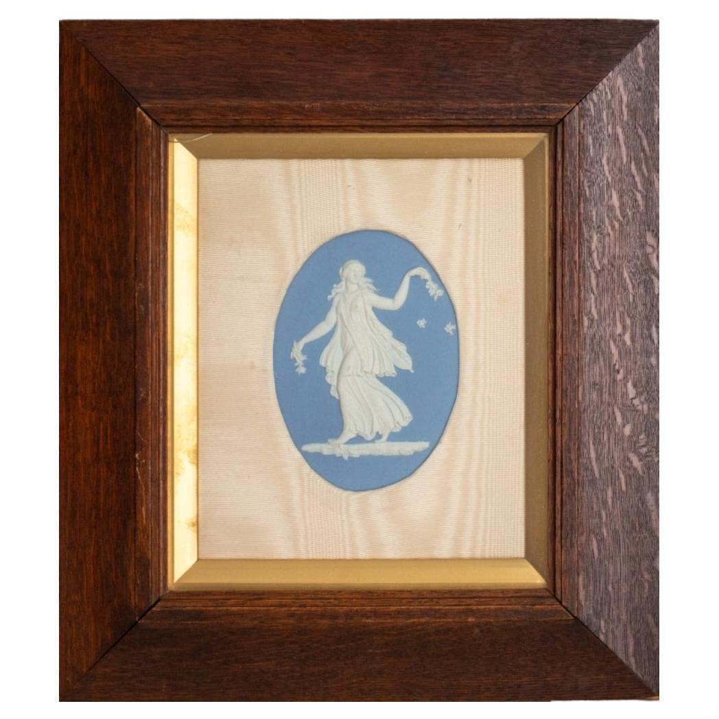 Wedgwood Blue Dip Jasperware Plaque, Dancing Hours For Sale