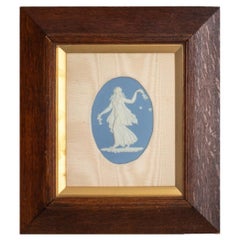 Wedgwood Blue Dip Jasperware Plaque, Dancing Hours