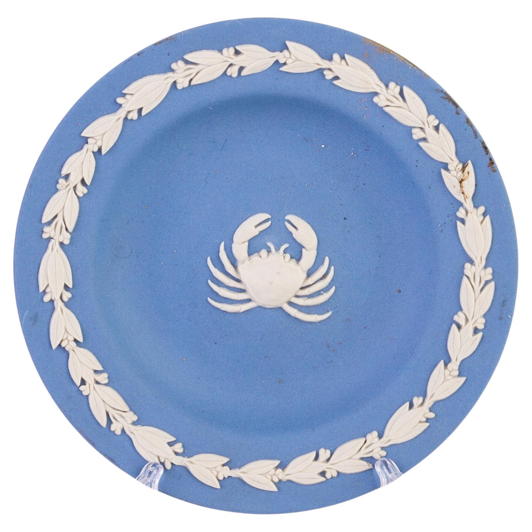 Wedgwood Blue Jasperware Cameo Zodiac Dish Tray  For Sale