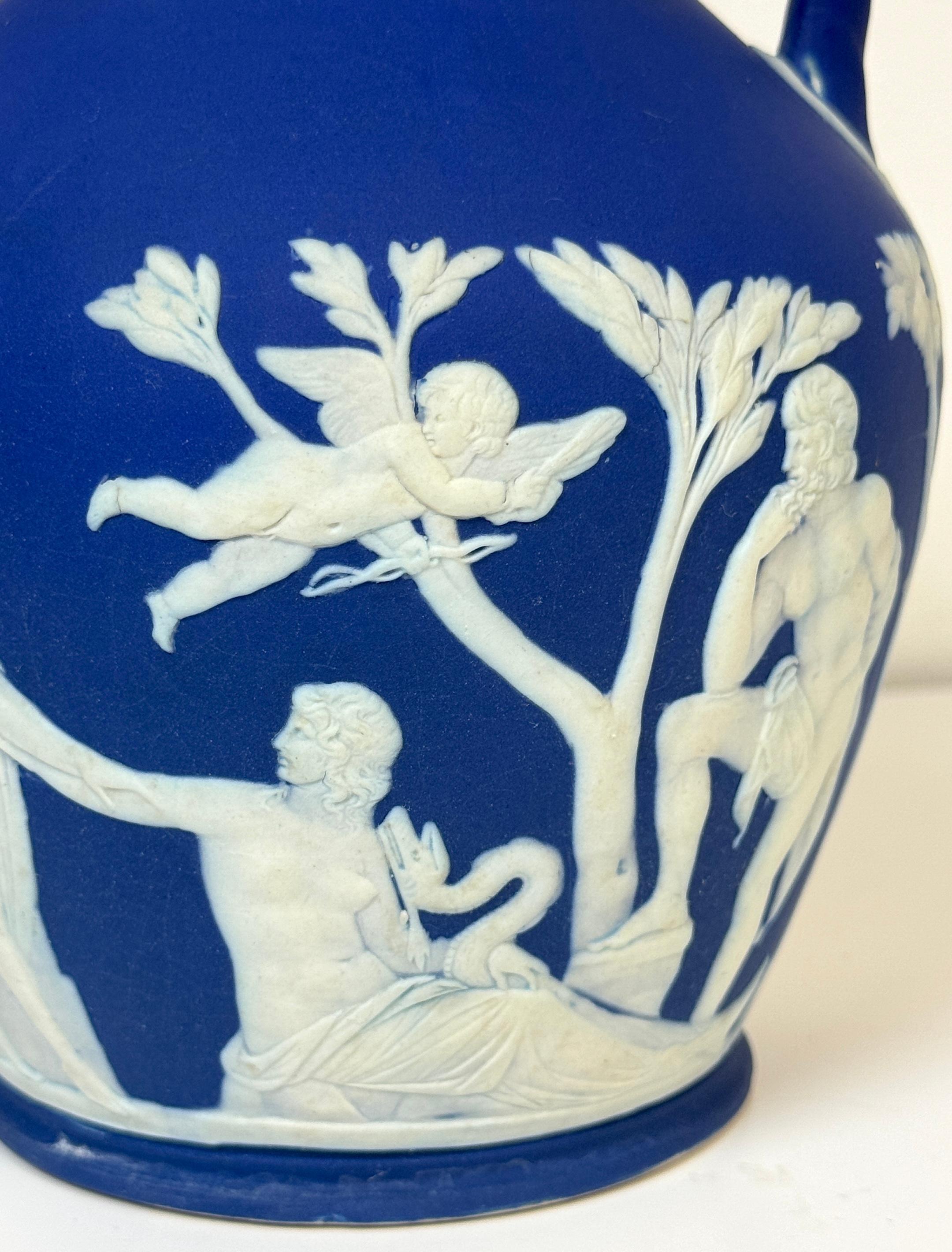 Classical Roman Wedgwood Blue Jasperware Portland Vase, c. 1891–1900 For Sale