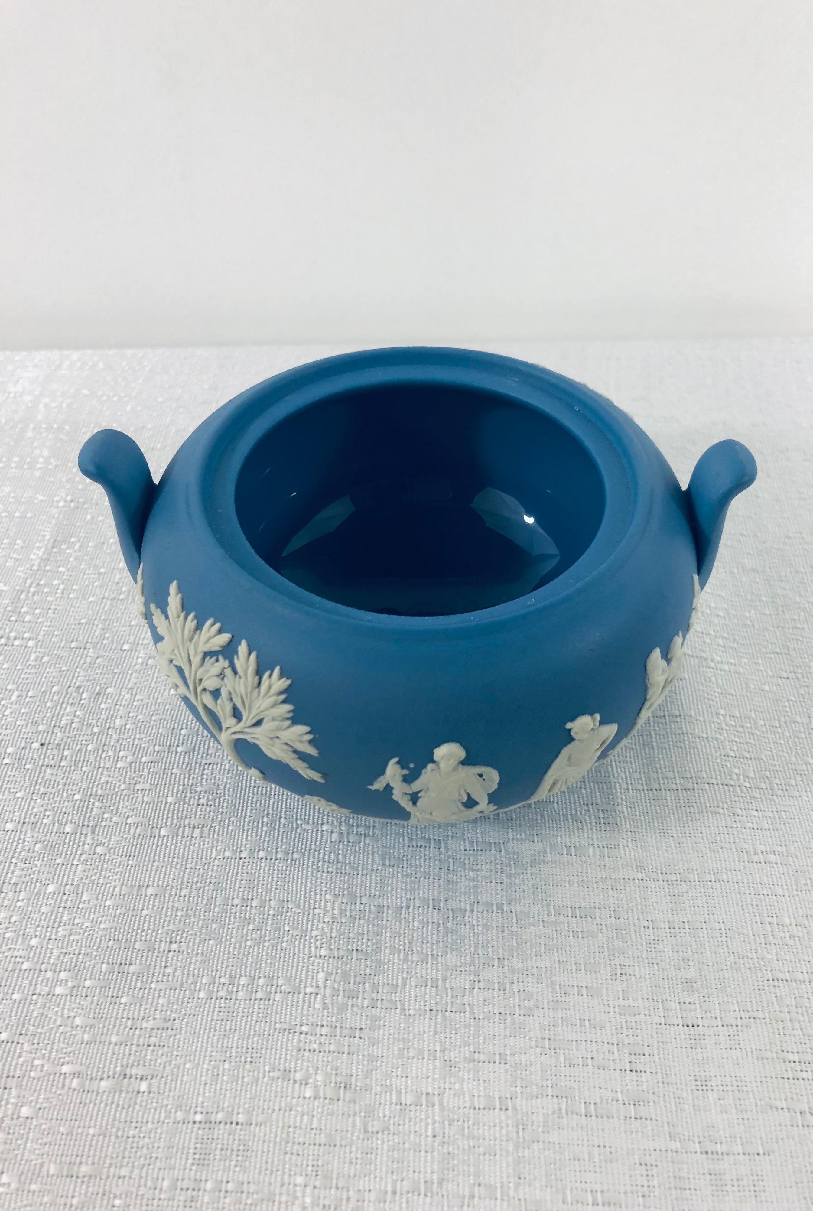 Pottery Wedgwood Blue Jasperware Tea Set , 4 Pieces
