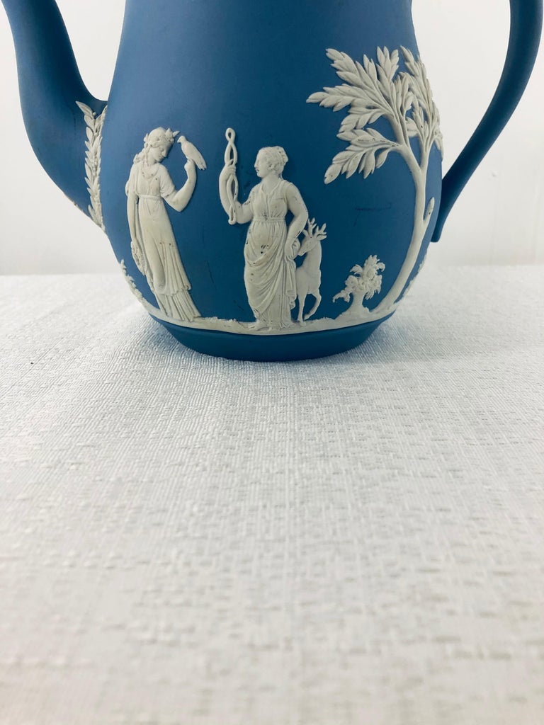 Wedgwood Blue Jasperware Tea Set , 4 Pieces at 1stDibs