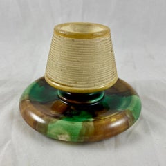 Wedgwood Brown & Green Tortoiseshell Glazed English Majolica Match Striker