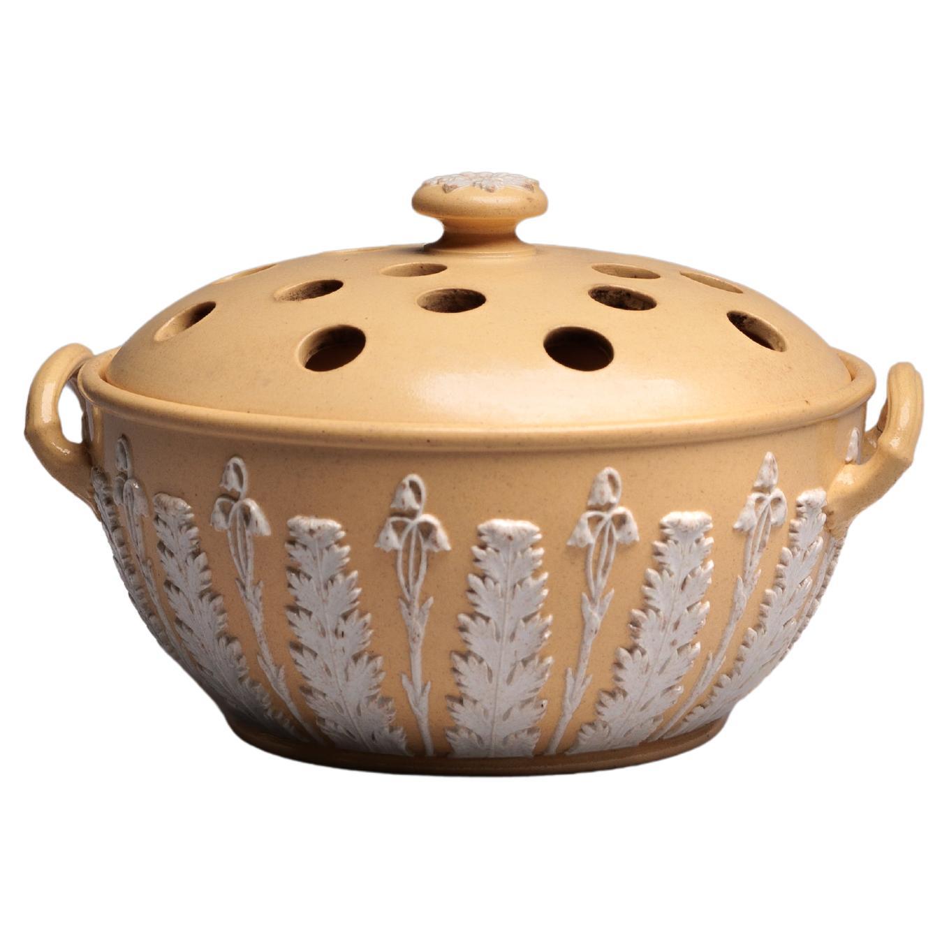 Wedgwood Butter Yellow Potpourri or Bough Pot For Sale