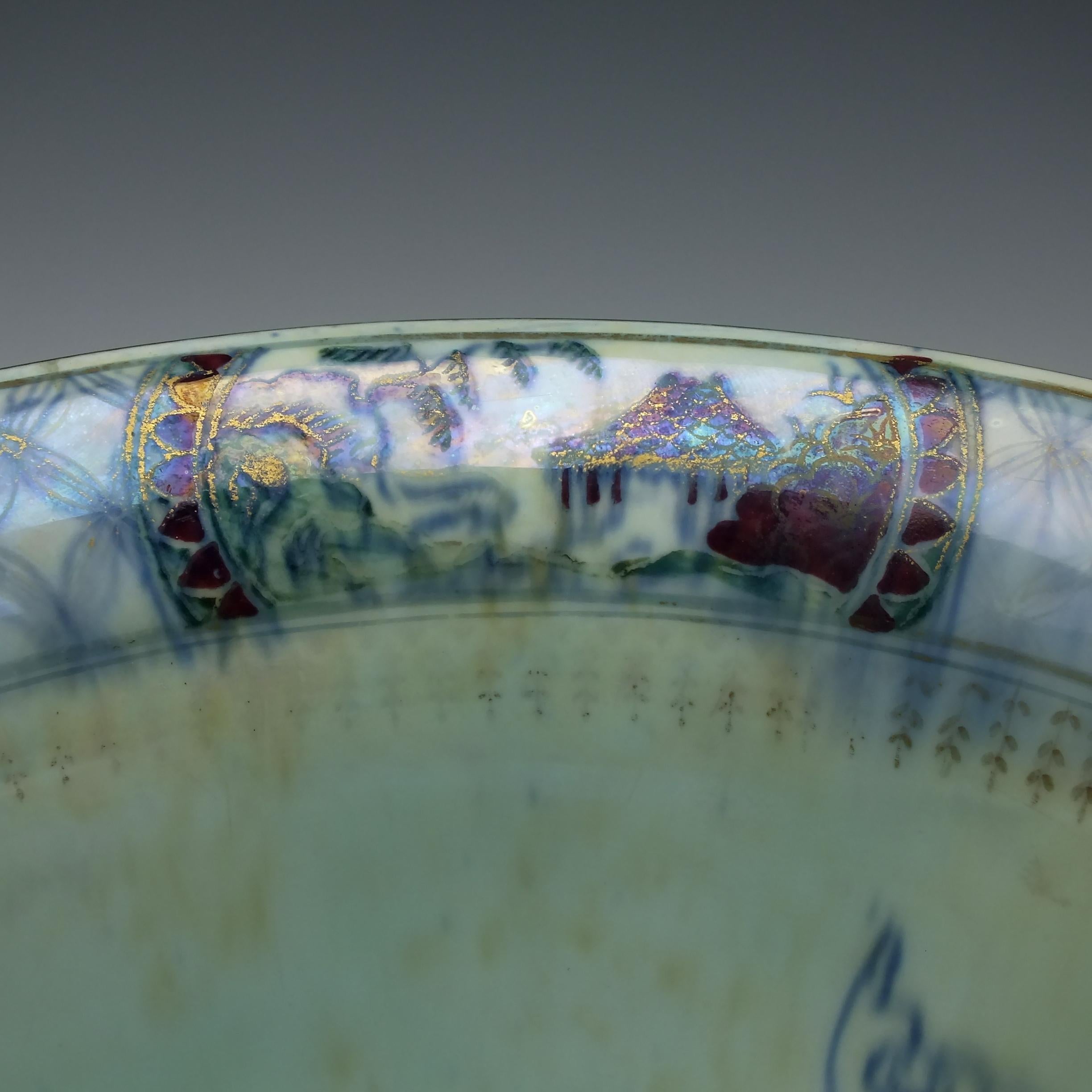 Wedgwood Butterfly Pattern Lustre Bowl, circa 1920 3