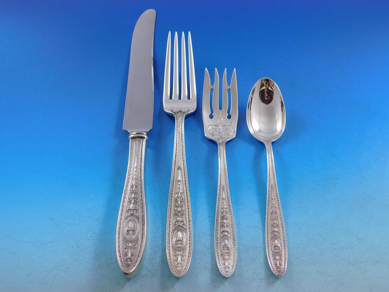 Wedgwood by International Sterling Silver Flatware Service for 8 Dinner 51 pcs In Excellent Condition For Sale In Big Bend, WI