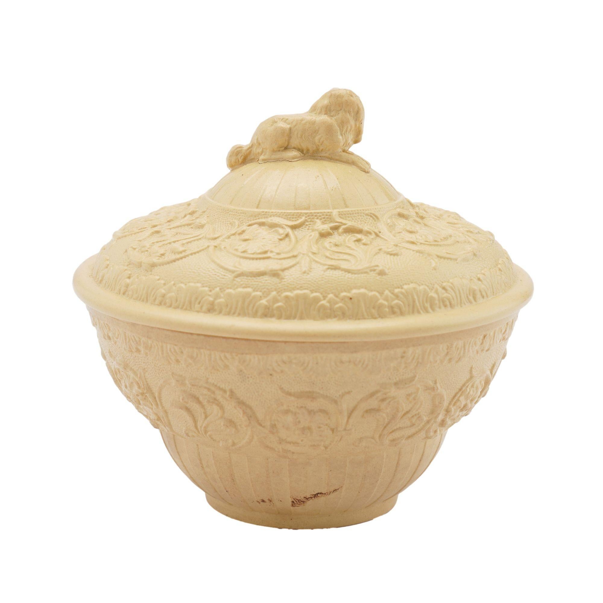19th Century Wedgwood Caneware ceramic sugar bowl, c. 1815-20 For Sale