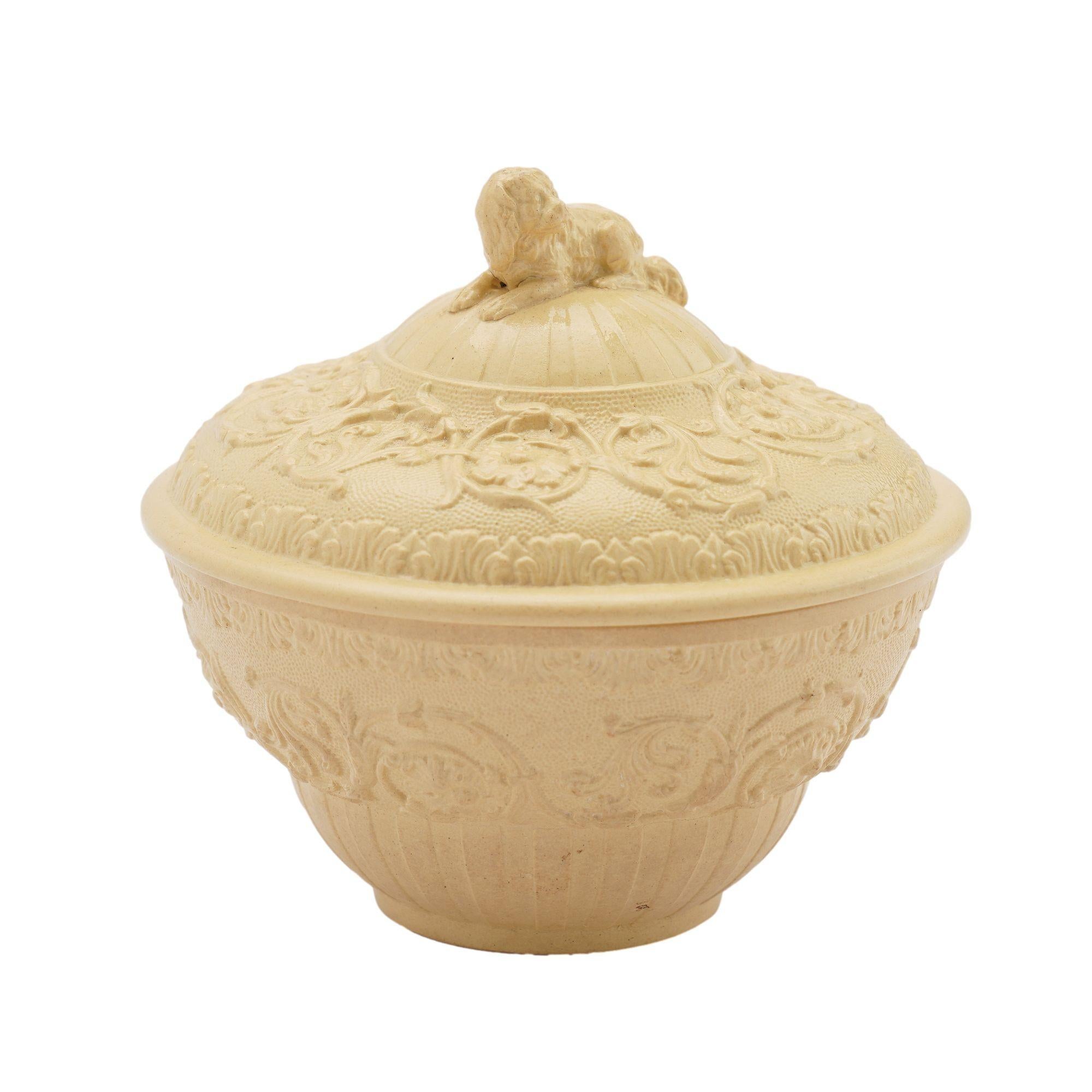 Wedgwood Caneware Zuckerdose aus Keramik, um 1815-20 im Angebot 2