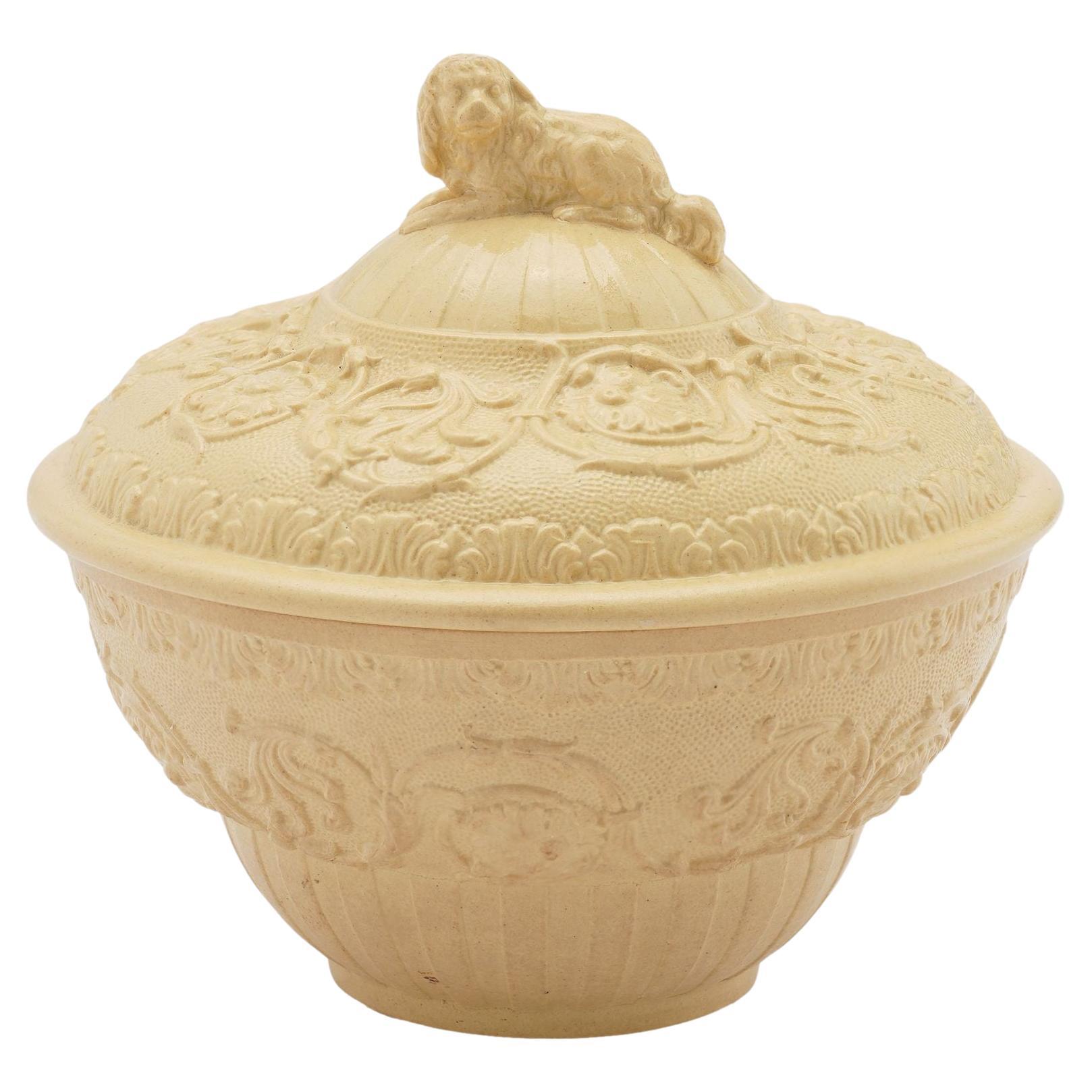 Wedgwood Caneware Zuckerdose aus Keramik, um 1815-20 im Angebot