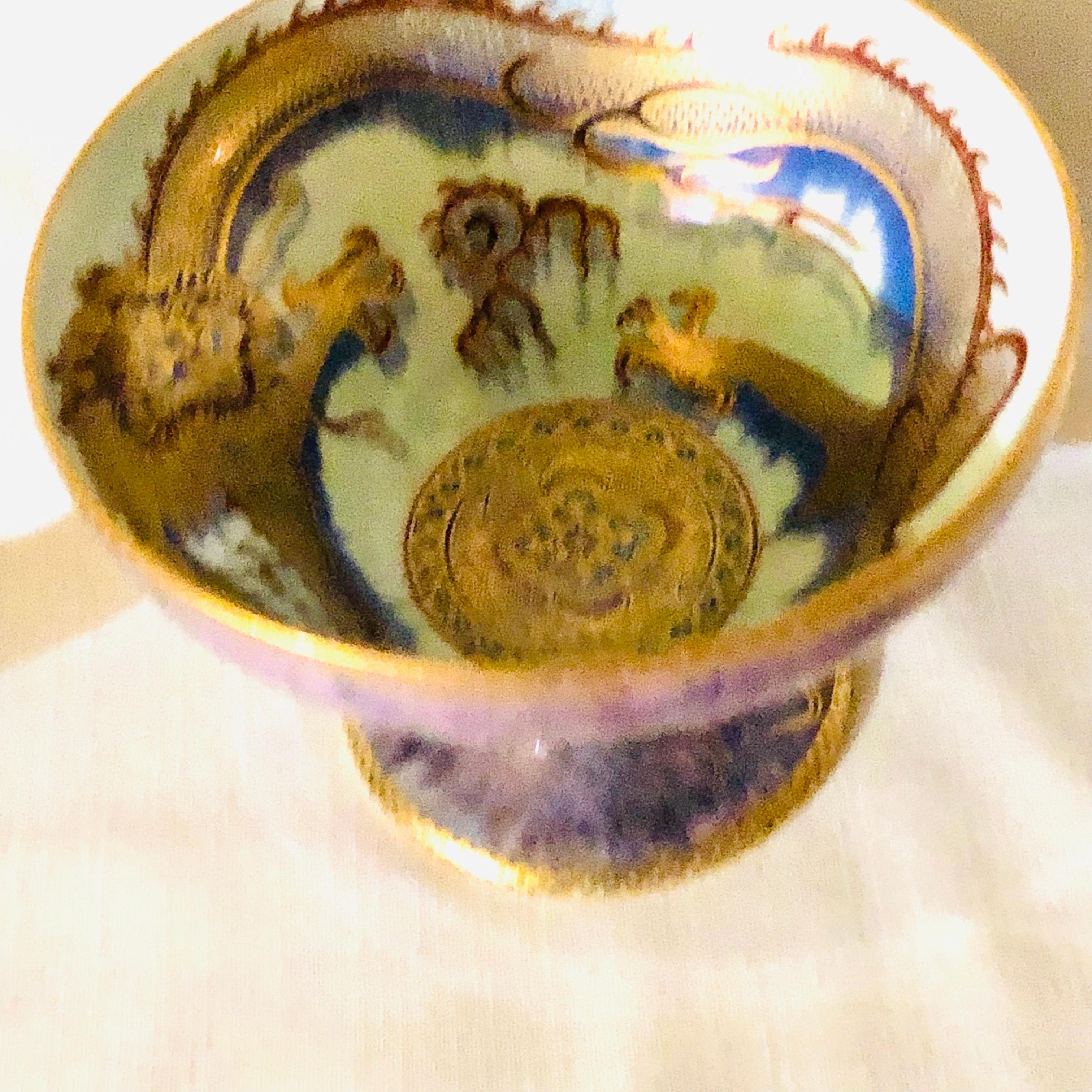Wedgwood Celestial Dragons Fairyland Luster Bowl With Purple Luster and Dragons 2