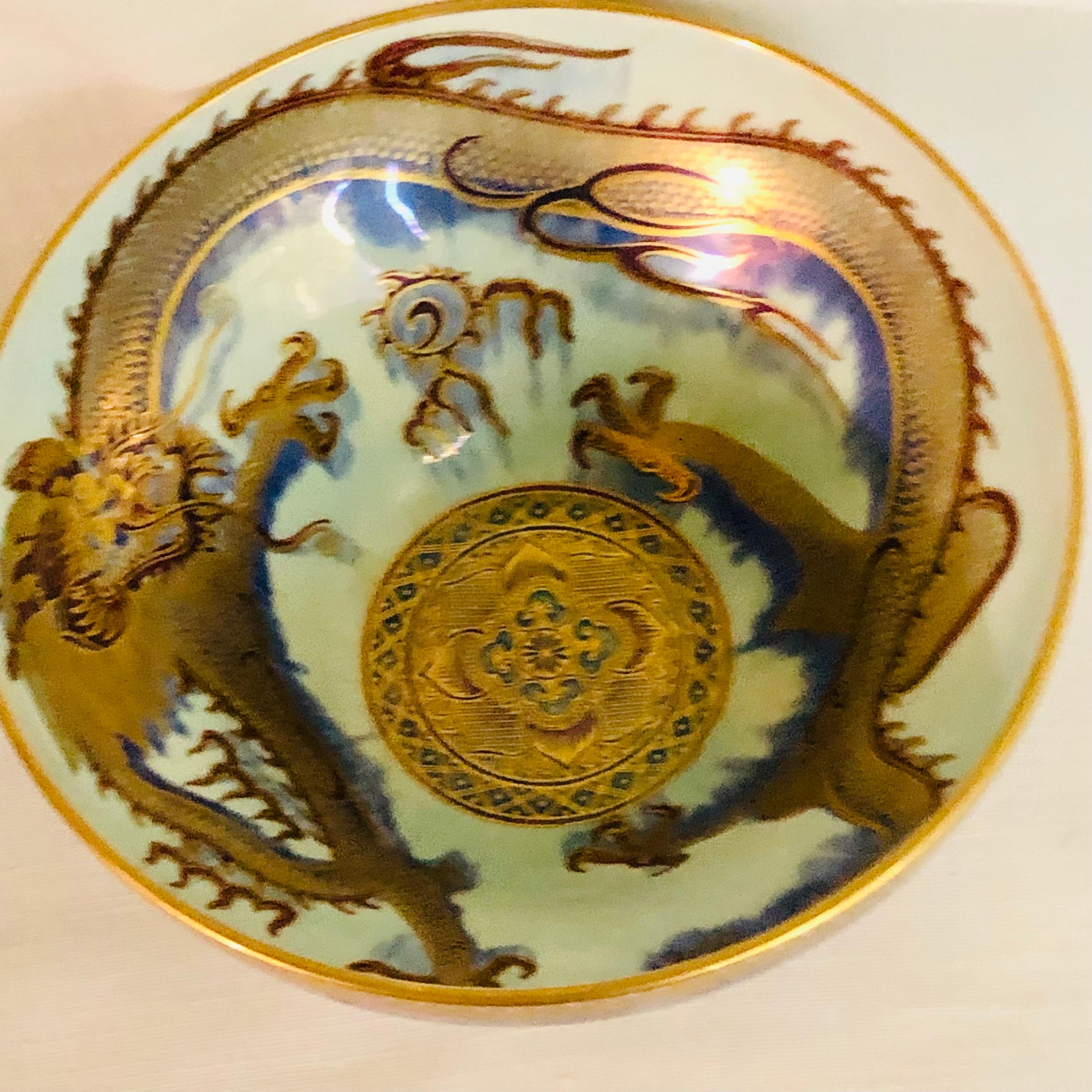 Wedgwood Celestial Dragons Fairyland Luster Bowl With Purple Luster and Dragons 3