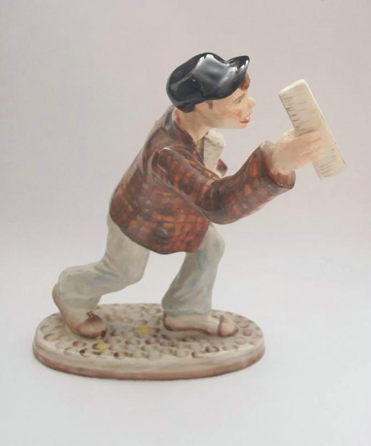 Anglais WEDGWOOD & CO. - 'Paper Seller' - Figurine en porcelaine ancienne - K.K. - Circa 1908 en vente