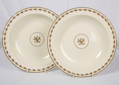Wedgwood Creamware Dishes with a Dragon Crest