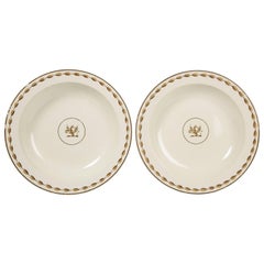 Wedgwood Creamware Dishes with a Dragon Crest