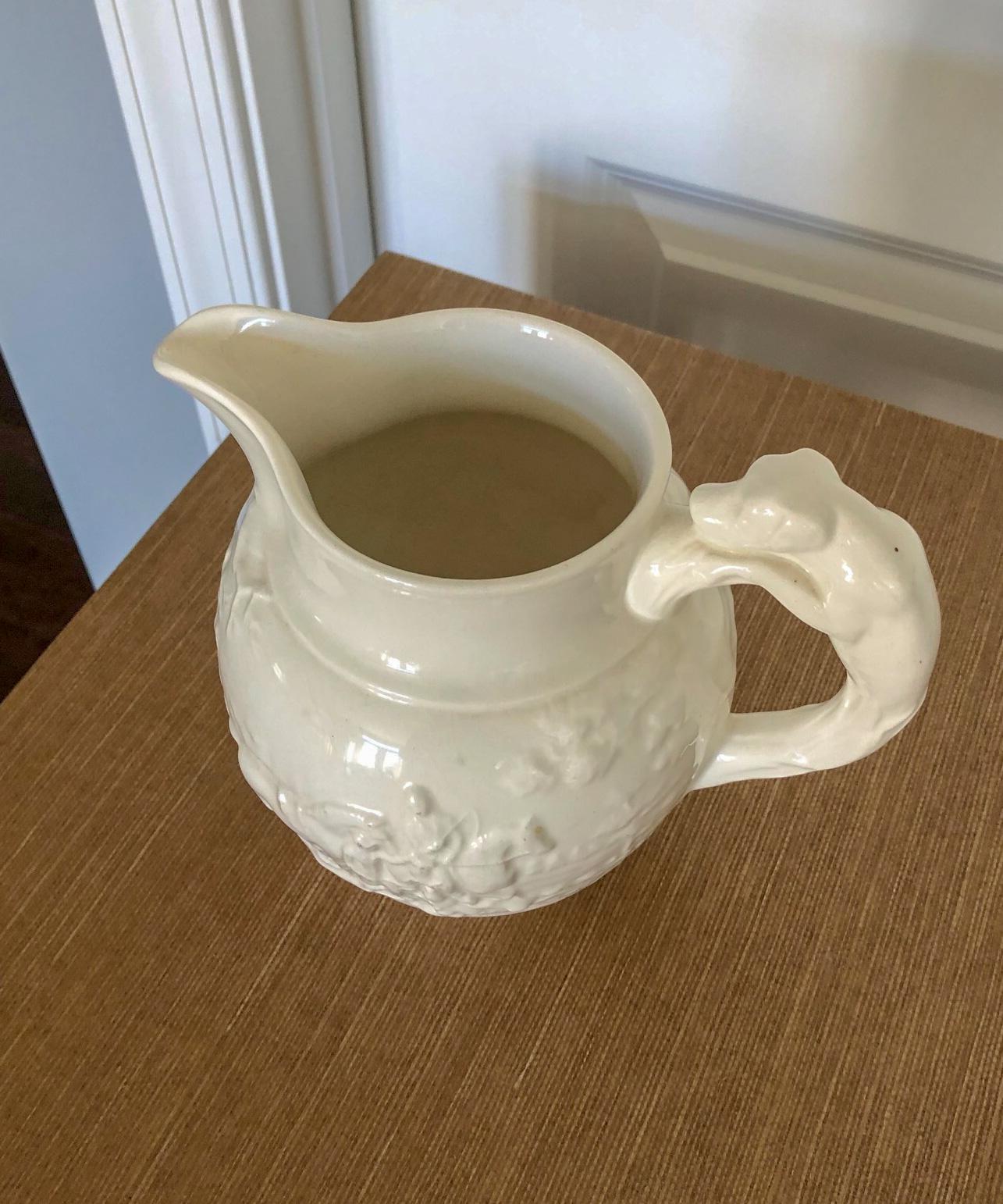 Aesthetic Movement Wedgwood Creamware Equestrian Pitcher