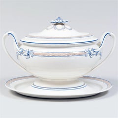 Wedgwood Creamware Pottery Soup Tureen, Cover & Stand, Pattern #348