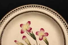 Wedgwood Creamware Specimen Plate with Iris Plant